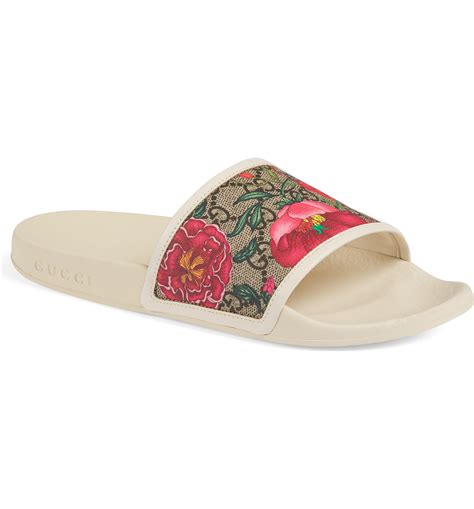 gucci slides flora|gucci floral slides nordstrom.